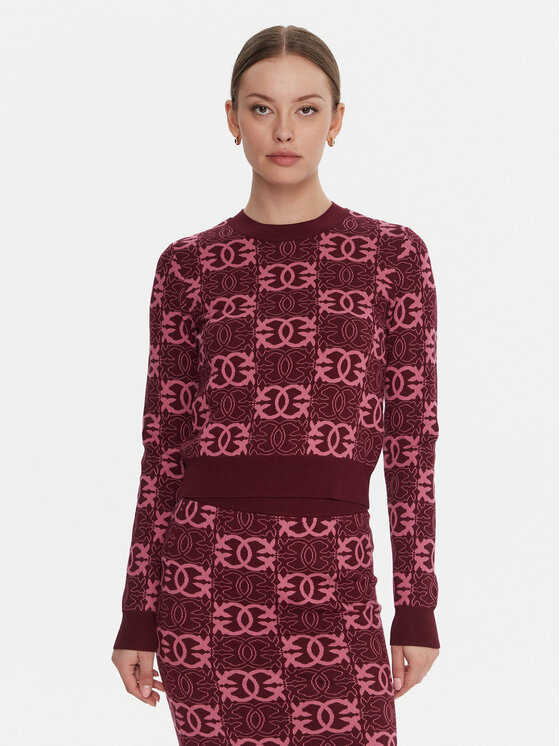 PINKO PINKO Kampsun Gypsies 106041 A2YD Bordoopunane Regular Fit