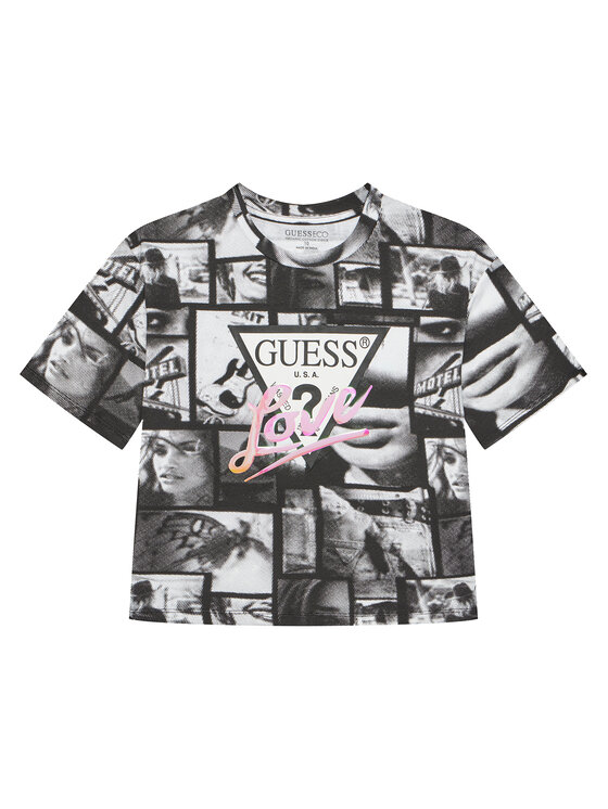 Dziewczęcy T-Shirt Guess, Rozmiar 7Y, Czarny, J5YI07 K6YW4
