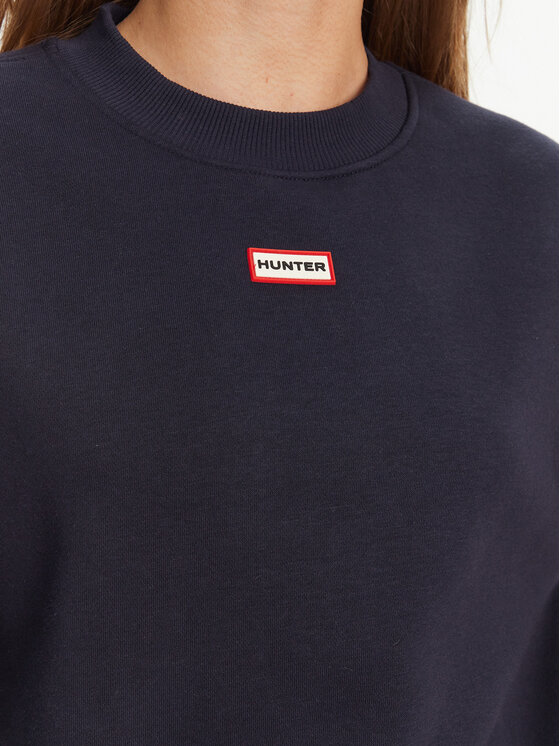 Hunter Hunter Džemperis Tina HARW0042242 Tamsiai mėlyna Cropped Fit