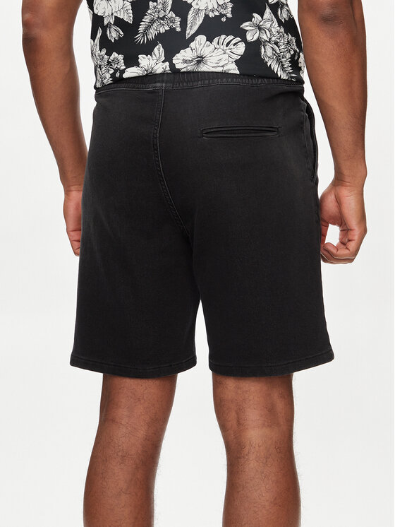 Jack&Jones Jack&Jones Džínsové šortky Chris 12249165 Čierna Relaxed Fit