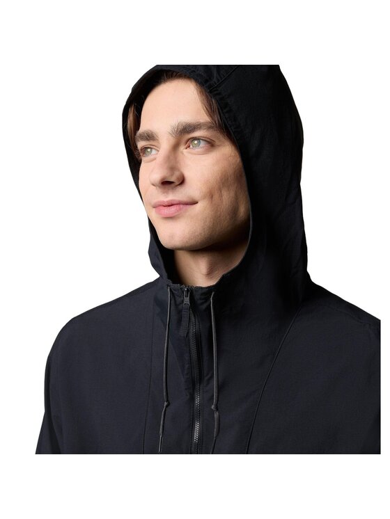 Columbia Columbia Kurtka przeciwdeszczowa Spire Valley Hooded Windbreaker 2117051010 Czarny Regular Fit