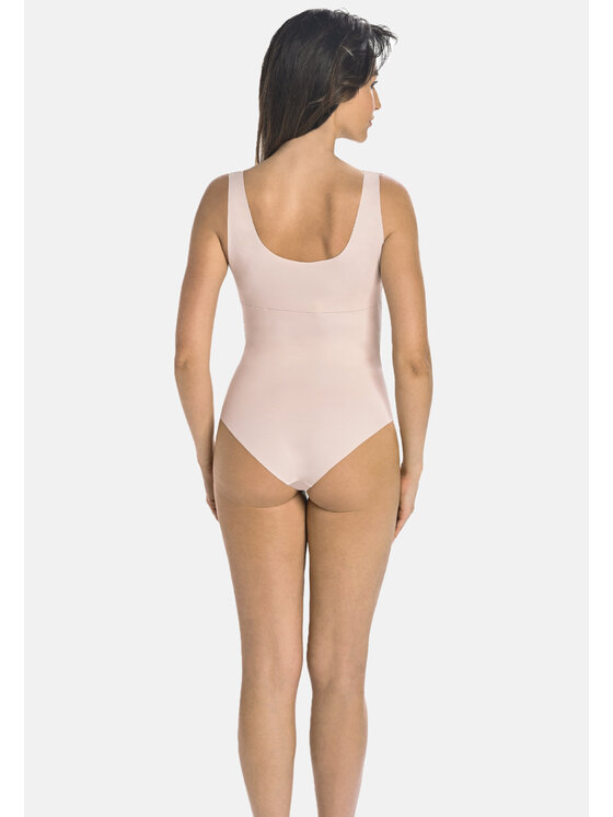 Teyli Teyli Body damskie wyszczuplające bezszwowe Mercy Beżowy