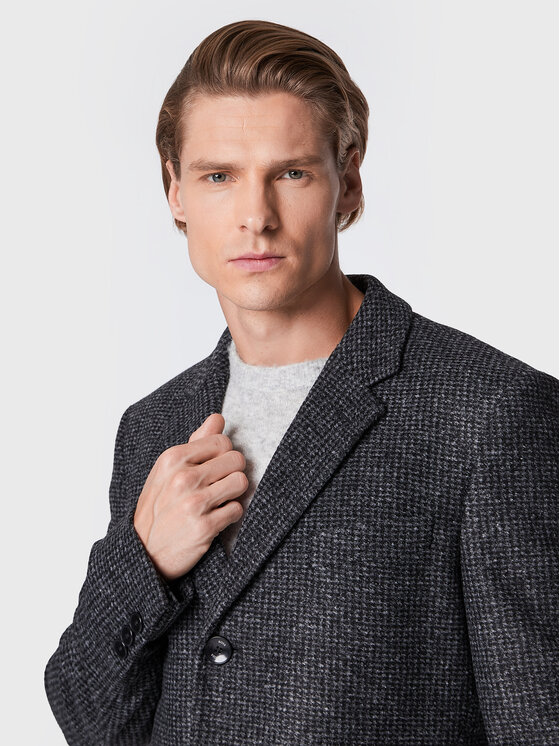 BOSS Boss Демісезонний плащ H-Hyde-J-224 50479583 Сірий Slim Fit