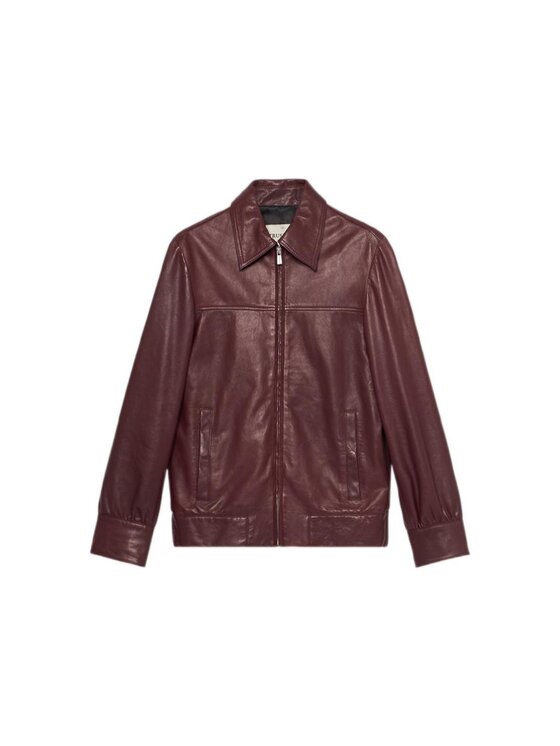 Trussardi Trussardi Giacca di pelle R357A000711N036 Marrone Regular Fit