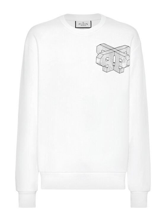 PHILIPP PLEIN PHILIPP PLEIN Bluza 15515 Biały Regular Fit