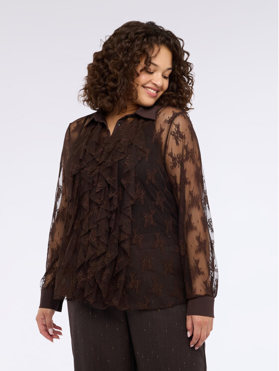 Fiorella Rubino Fiorella Rubino Camicia 5036T001439N032 Marrone Regular Fit