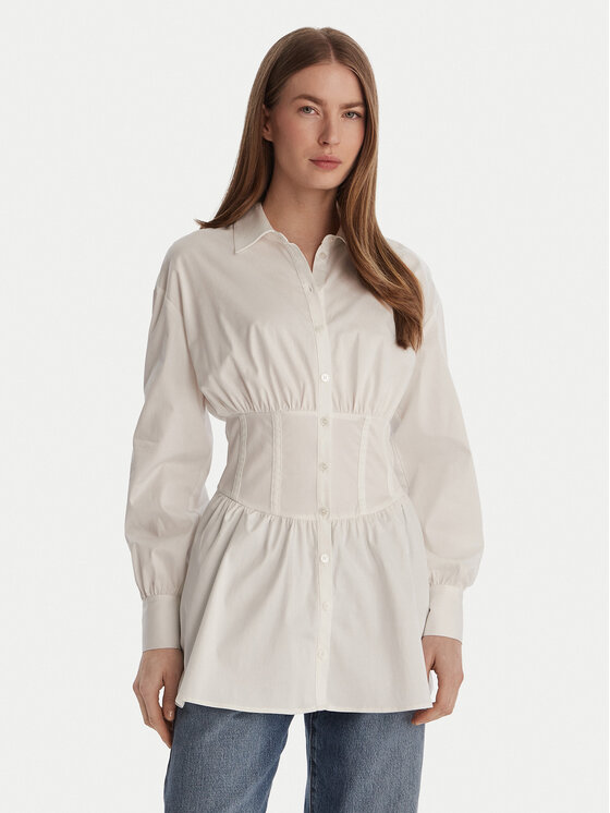 Guess Koszula W6GH97 W2412 Biały Regular Fit