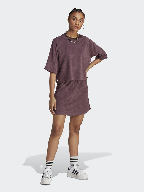 adidas adidas fusta din material de trening adicolor Classics Suede HM1687 Vișiniu Slim Fit