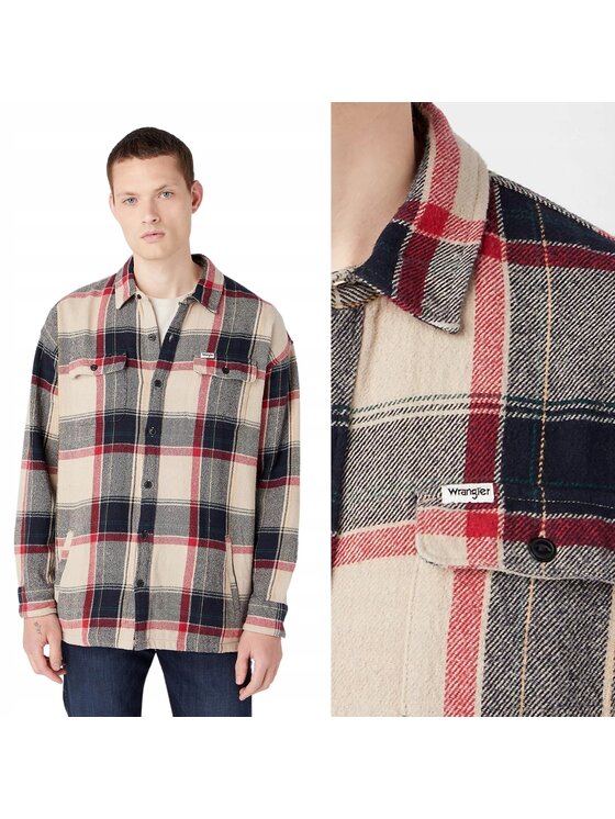 Wrangler Wrangler Koszula Overshirt Kolorowy Overshirt Fit