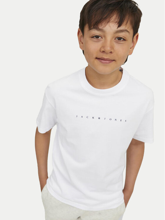Jack&Jones Junior Jack&Jones Junior Tričko Star 12237435 Biela Relaxed Fit