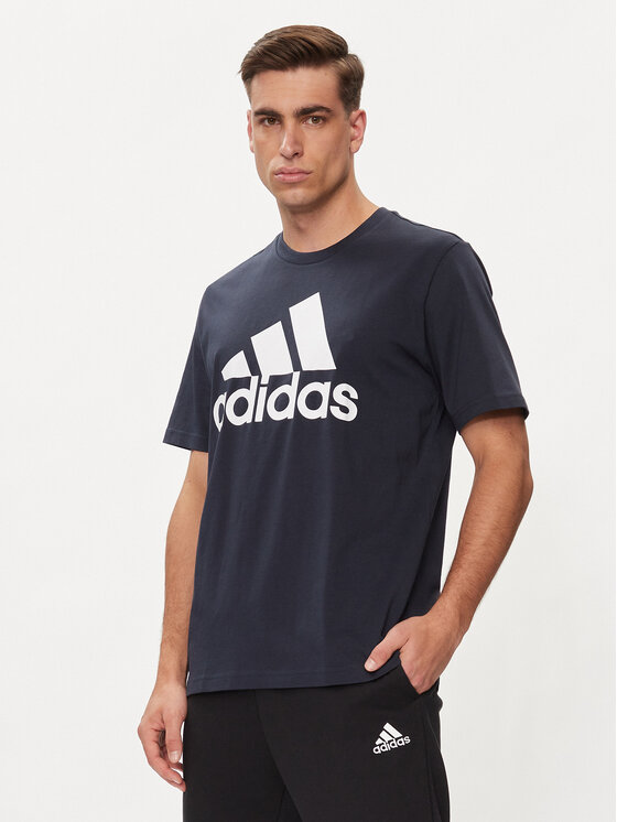 adidas adidas T-särk Essentials Single Jersey Big Logo T-Shirt IC9348 Sinine Regular Fit