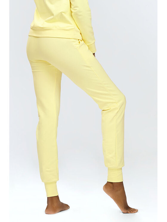 DKaren Sport DKaren Sport Spodnie dresowe Seattle Żółty Slim Fit