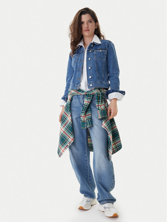 Tommy Jeans Tommy Jeans Geacă de blugi Vivianne DW0DW22489 Albastru Slim Fit