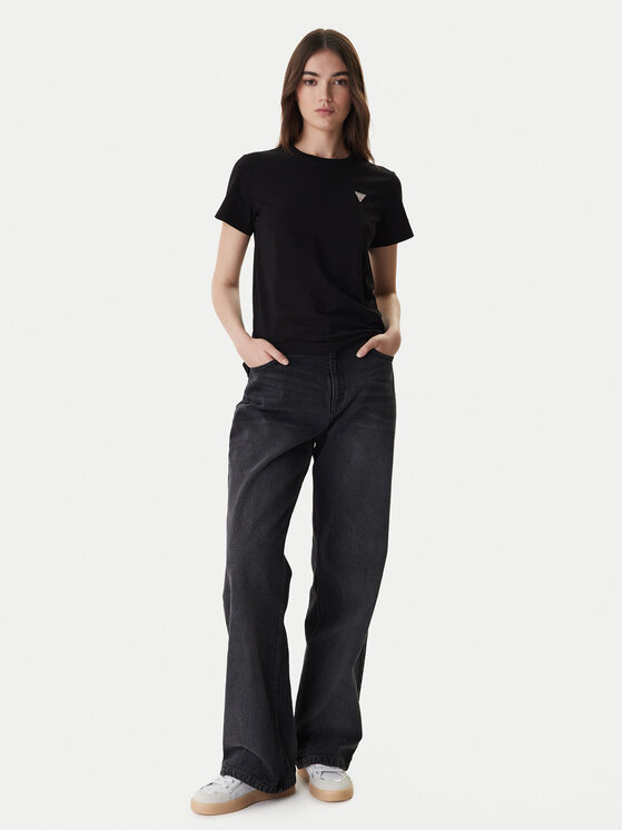 Guess Jeans Guess Jeans Футболка W4YI10 J1314 Чорний Regular Fit