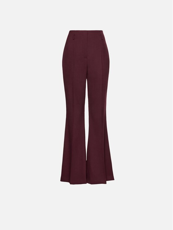 La Mania La Mania Spodnie garniturowe NOTTE Bordowy Basic Fit