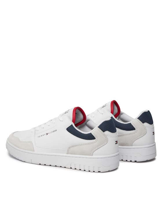 Tommy Hilfiger Tommy Hilfiger Sportcipők Th Basket Core Lth Mix Ess FM0FM05058 Fehér