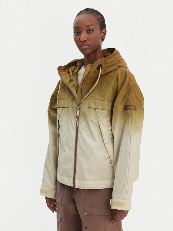 Napapijri Napapijri Demisezoninė striukė A-Traveler Short DW NP0A4I6GG3A1 Žalia Regular Fit