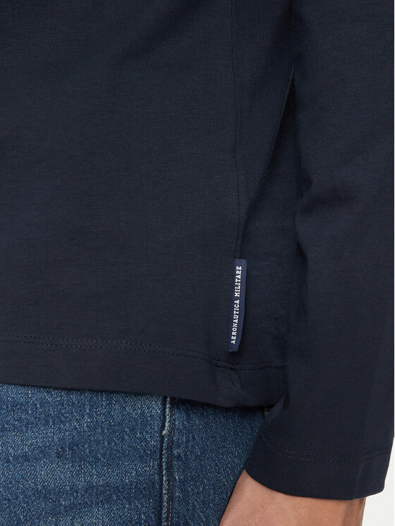 Aeronautica Militare Aeronautica Militare Longsleeve krekls 242TS2305J592 Tumši zils Regular Fit