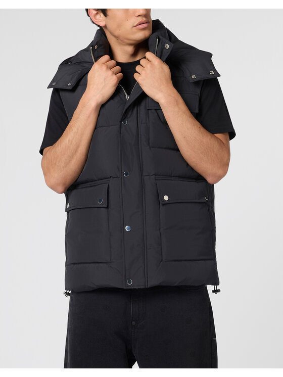 PHILIPP PLEIN PHILIPP PLEIN Kamizelka 28620 Czarny Regular Fit