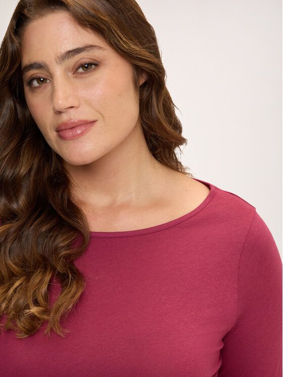 Fiorella Rubino Fiorella Rubino Bluzka G0CRL009262N029 Bordowy Regular Fit