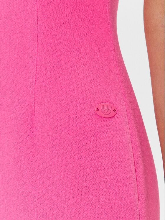 Chiara Ferragni Chiara Ferragni Ljetna haljina 74CBO903 Ružičasta Slim Fit