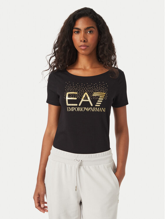 EA7 Emporio Armani Tricou 7W001444 AF10373 MC004 Negru Slim Fit