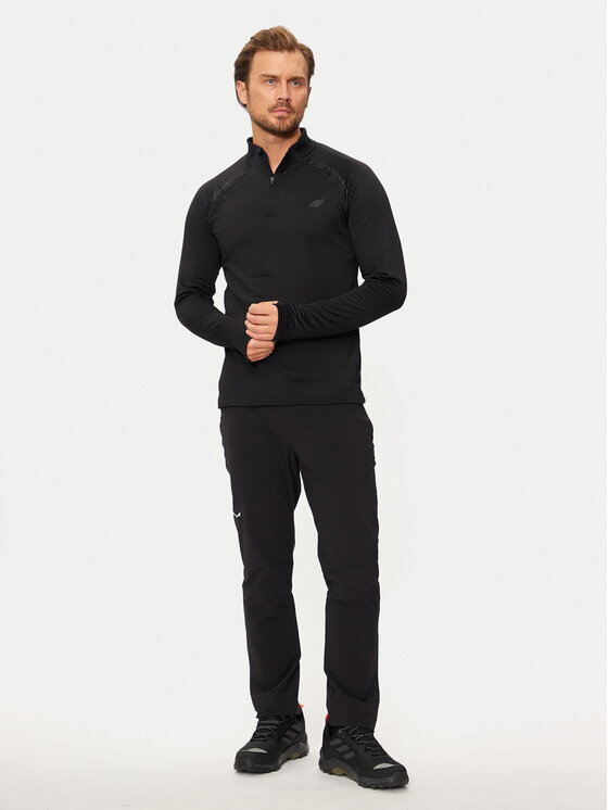 4F 4F Majica dugih rukava 4FWAW24TFSWM410 Siva Slim Fit