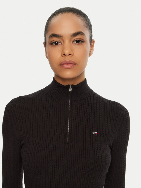 Tommy Jeans Tommy Jeans Трикотажна сукня DW0DW19490 Чорний Slim Fit