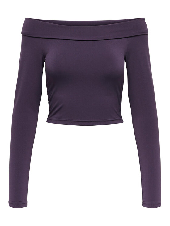 ONLY ONLY Bluzka 15302593 Fioletowy Slim Fit