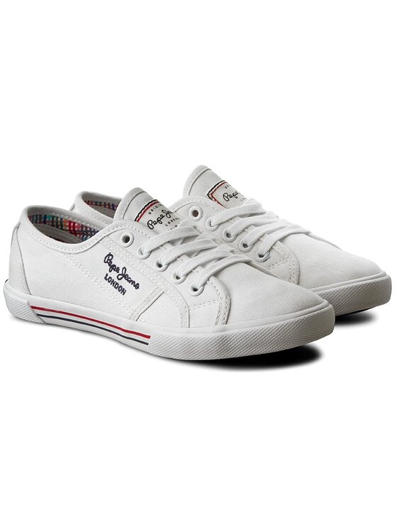 Pepe Jeans Pepe Jeans Гуменки Aberlady Basic 17 PLS30500 Бял