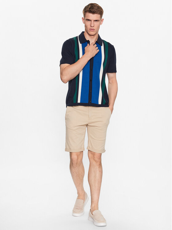 Lindbergh Lindbergh Šortky z materiálu 30-505044 Béžová Slim Fit
