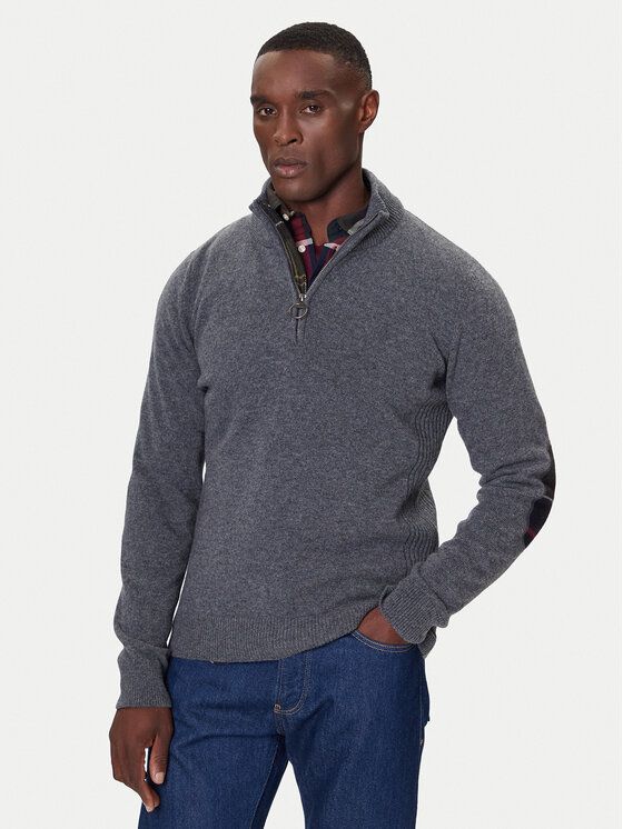 Barbour Barbour Svetr Holden MKN0837GY53 Šedá Regular Fit