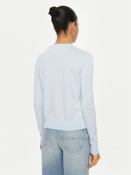 Tommy Jeans Tommy Jeans Pulover Essential DW0DW19888 Albastru celest Regular Fit