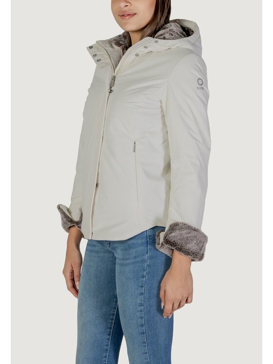 SUNS SUNS Giubbotto invernale Roberta Fur Bianco Slim Fit
