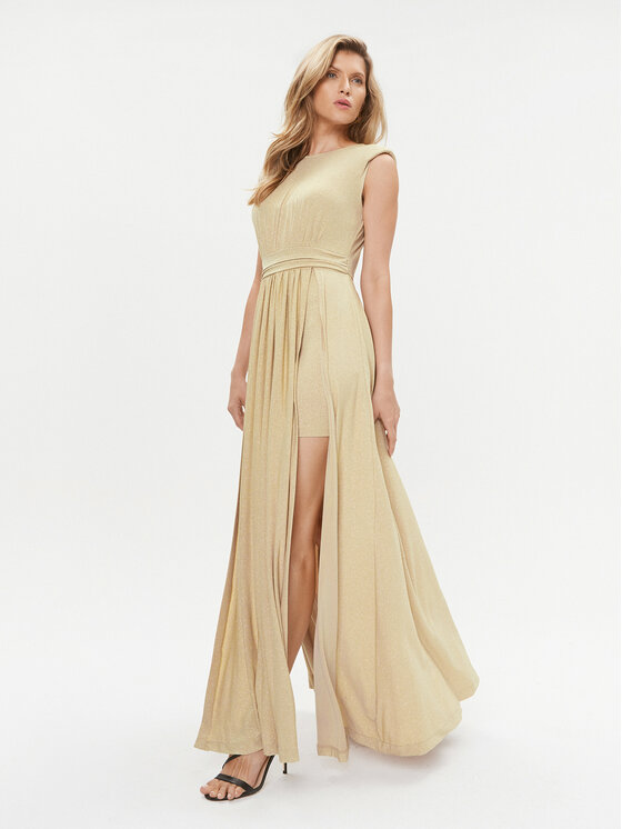 Rinascimento Rinascimento Rochie de seară CFC0115306003 Auriu Regular Fit
