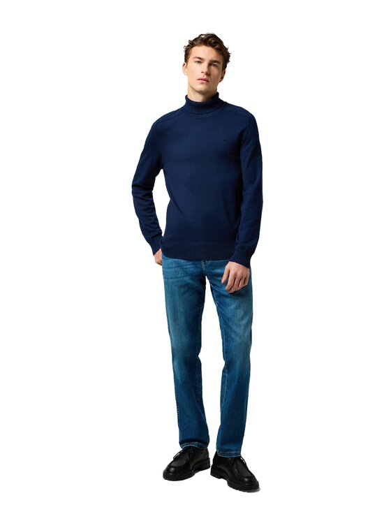 Wrangler Wrangler Sweter 112371533 Granatowy Regular Fit