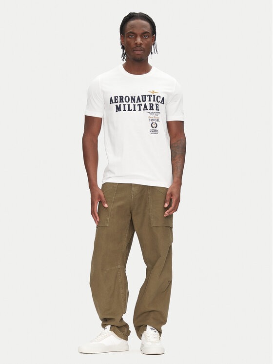 Aeronautica Militare Aeronautica Militare T-krekls 251TS2401J592 Balts Regular Fit
