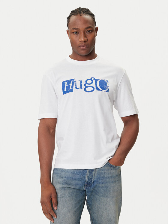 HUGO HUGO T-Shirt Nugix 50543485 Biały Regular Fit