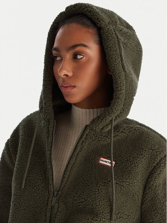 Hunter Hunter Fleecejacke Bonelle HARW0053242 Grün Relaxed Fit
