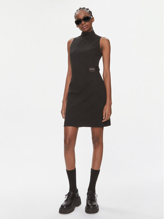HUGO Hugo Vsakodnevna obleka Kirine 50508266 Črna Slim Fit