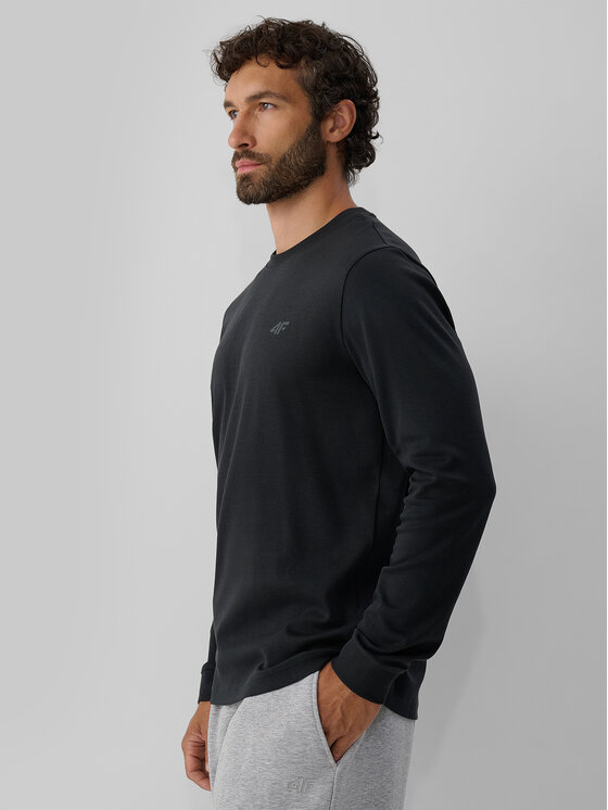 4F 4F Longsleeve casual Szary ciemny Regular Fit