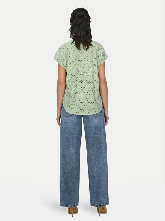 ONLY ONLY Majica Smilla 15231005 Zelena Regular Fit
