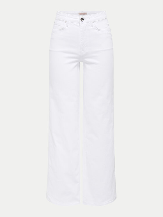 ONLY ONLY Blugi Madison 15310632 Alb Wide Leg