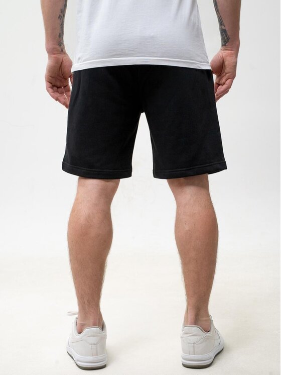 Jigga Wear Jigga Wear Szorty materiałowe Krótkie spodenki dresowe korona 131841 Czarny Regular Fit