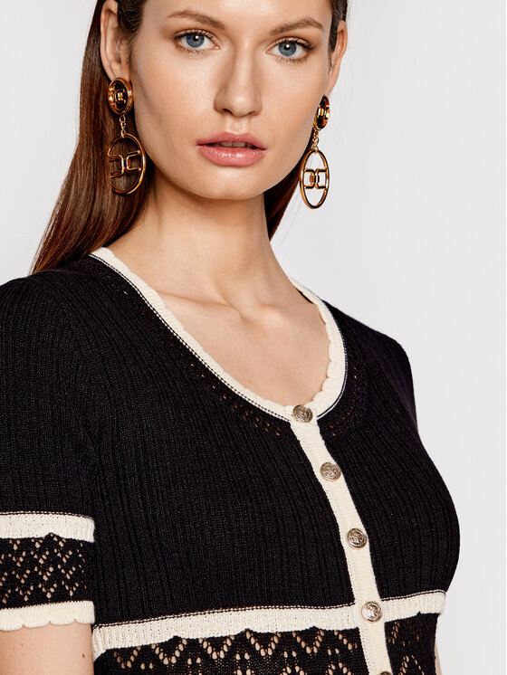 PINKO Pinko Плетена рокля Fantasia PE 21 BLK01 1G15PW Y6T5 Черен Regular Fit