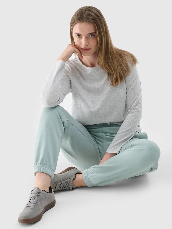 4F 4F Longsleeve 4FWMM00TLONF431-27M Szary Oversize