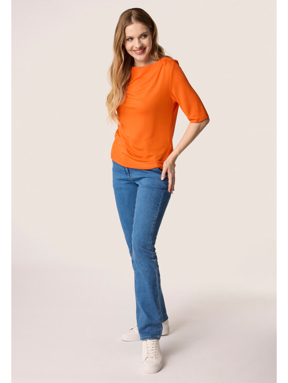 QUIOSQUE QUIOSQUE Bluzka 1VF001 Pomarańczowy Regular Fit