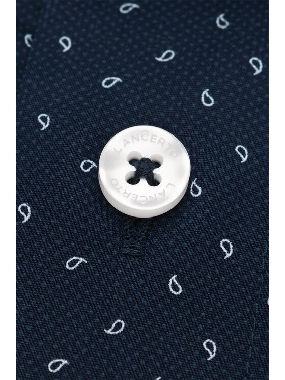 Lancerto Lancerto Koszula Nicola KO073122000033 Granatowy Slim Fit