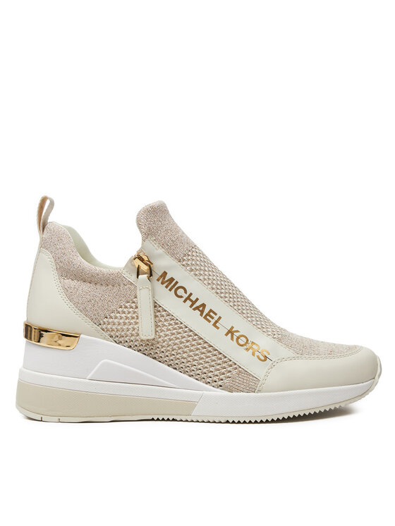 MICHAEL Michael Kors MICHAEL Michael Kors Sportcipők Wills Metallic Stretch Knit Trainer 43S3WIFS4D Bézs