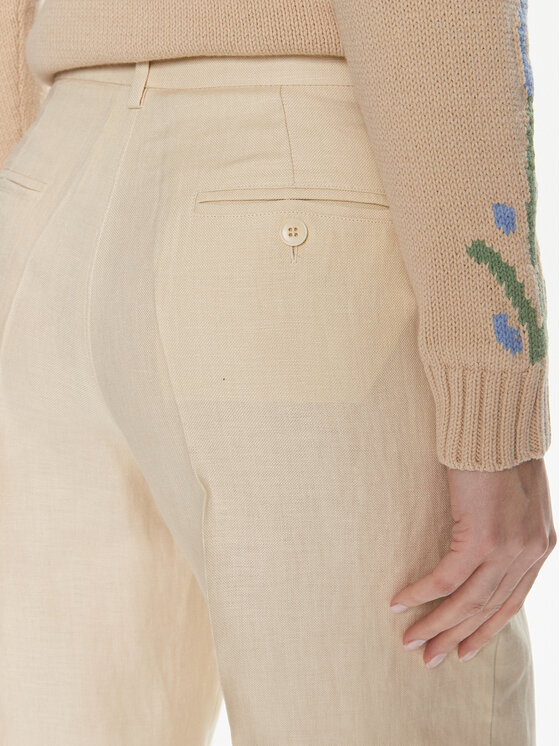 Weekend Max Mara Weekend Max Mara Spodnie materiałowe Malizia 2415131022 Beżowy Relaxed Fit